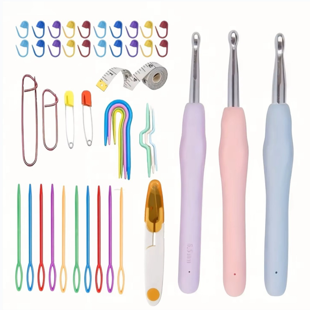 Fishing Hook Size - مجموعة إبر الكروشيه المريحة كبيرة الحجم